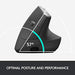 Logitech MX Vertical - Vertical mouse - ergonomic - optical - 6 buttons - wireless, wired - Bluetooth, 2.4 GHz - USB wireless receiver - graphite