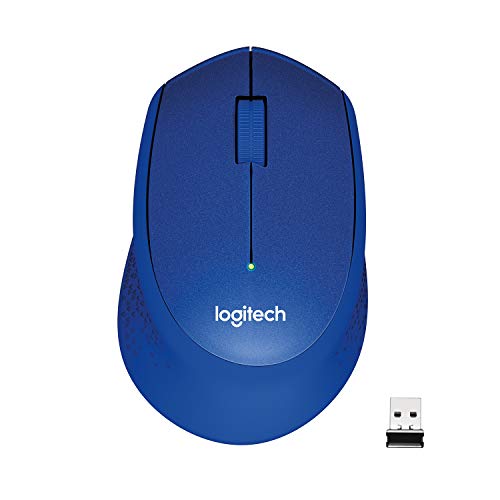 Logitech M330 SILENT PLUS - Mouse - 3 buttons - wireless - 2.4 GHz - USB wireless receiver - blue