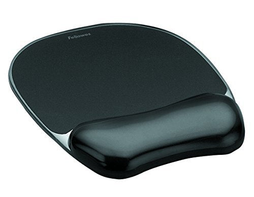 Best Value Fellowes Crystals Gel Mouse Mat with Wrist Support, Black