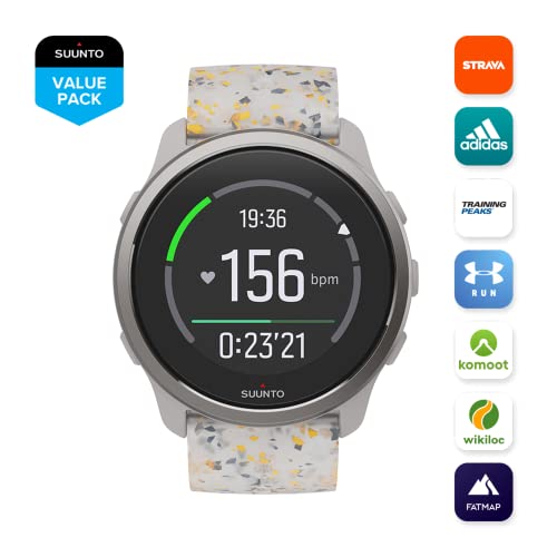 Suunto 5 Peak - 43 mm - grey - sport watch with strap - silicone - grey - wrist size: 120-200 mm - display 1.1" - Bluetooth - 39 g - ridge sand multicolour