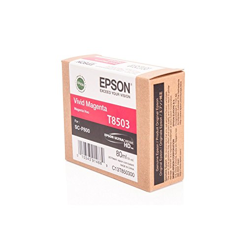 Epson T8503 - 80 ml - vivid magenta - original - ink cartridge - for SureColor P800, P800 Designer Edition, SC-P800