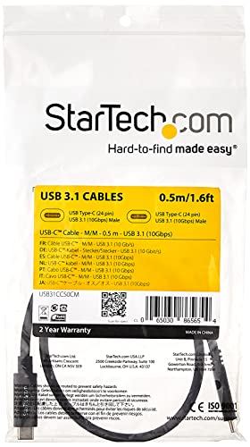 StarTech 0.5m USB C to USB C Cable USB 3.1