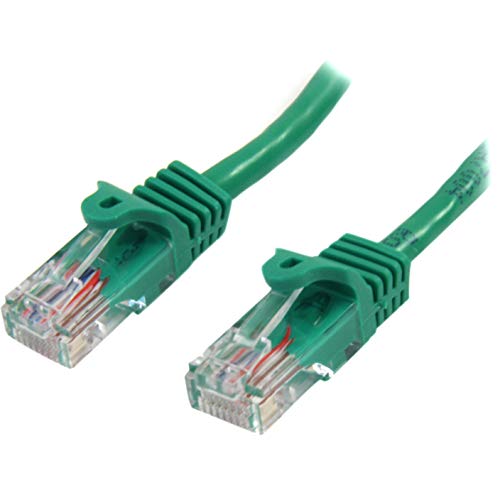 StarTech 0.5 m Cat 5e UTP Patch Ethernet Cable with Snagless RJ45 Connectors - Green