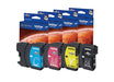 Brother LC1100HY Value Pack - 4-pack - High Yield - black, yellow, cyan, magenta - original - ink cartridge - for Brother DCP-6690CW, MFC-5890CN, MFC-6490CW