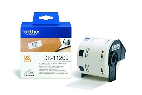 Best Value Brother DK-11209 Label Roll, Small Address Labels, Black on White, 29 mm (W) x 62 mm (L), 800 Label Roll, Brother Genuine Supplies