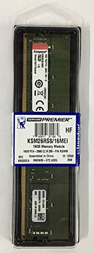 Kingston Server Premier - DDR4 - module - 16 GB - DIMM 288-pin - 2666 MHz / PC4-21300 - CL19 - 1.2 V - registered with parity - ECC