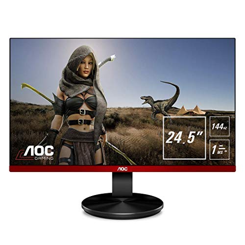 AOC Gaming G2590FX - LED monitor - 24.5" - 1920 x 1080 Full HD (1080p) @ 144 Hz - TN - 400 cd/m - 1000:1 - 1 ms - 2xHDMI, VGA, DisplayPort - speakers - with Re-Spawned 3 Year Advance Replacement and Zero Dead Pixel Guarantee / 1 Year One-Time Accident Damage Exchange