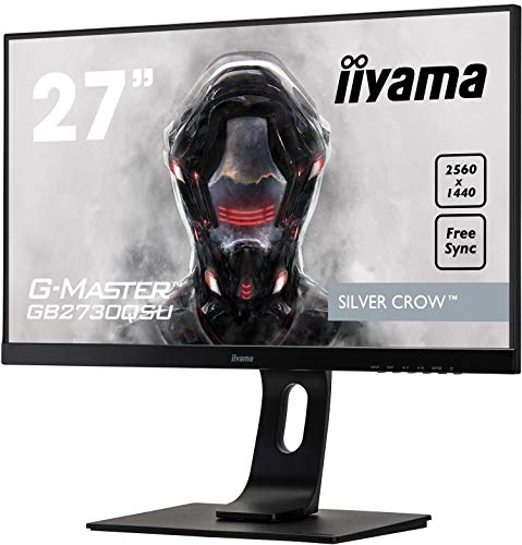 iiyama G-MASTER Silver Crow GB2730QSU-B1 - LED monitor - 27" (27" viewable) - 2560 x 1440 @ 75 Hz - TN - 350 cd/m - 1000:1 - 1 ms - HDMI, DVI-D, DisplayPort - speakers - black