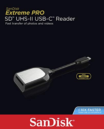 SanDisk Extreme PRO - Card reader (SD, SDHC UHS-I, SDXC UHS-I, SDHC UHS-II, SDHC UHS-II) - USB-C