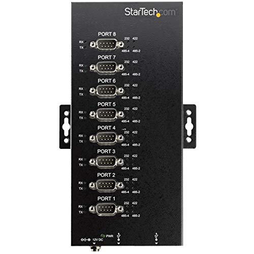 StarTech.com ICUSB234858I USB to RS-232/422/485 Serial Adapter, 8 Port, Industrial, 15 kV ESD Protection, USB to Serial Adapter, USB to Serial Hub