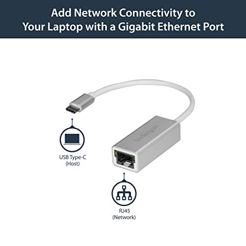 StarTech USBC to GbE Silver Network Adapter