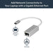 StarTech USBC to GbE Silver Network Adapter