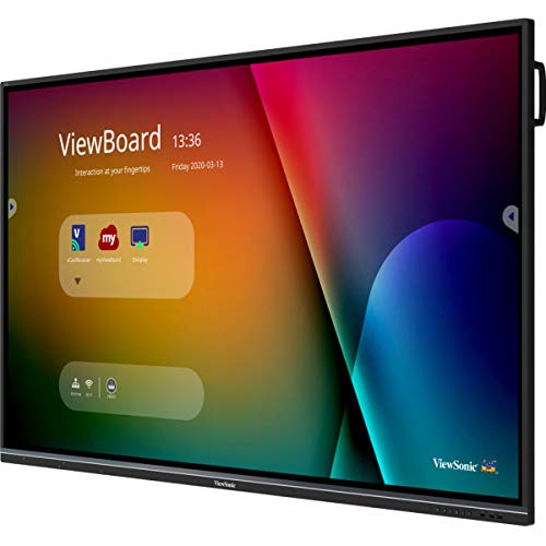 Viewsonic ViewBoard IFP8650-3 - 86" Diagonal Class (85.6" viewable) LED-backlit LCD display - interactive - with optional slot-in PC capability and touchscreen (multi touch) - 4K UHD (2160p) 3840 x 2160 - D-LED Backlight