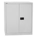 Qube by Bisley 2 Door Stationery Cupboard with Shelf Goose Grey BS0025