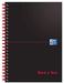 Oxford Black N Red A5 Card Cover Wirebound Notebook Ruled 100 Page