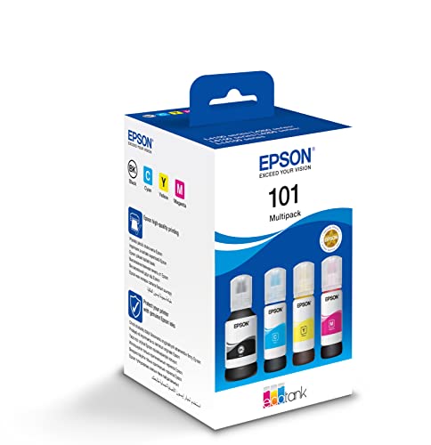 Epson 101 Multipack - 4-pack - black, yellow, cyan, magenta - original - ink tank - for Epson L4160, L4260, L4266, L6190, L6260, L6270, L6276, L6290, EcoTank L14150, L4260, L6270