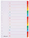 Best Value Mylar punched Dividers A4 1-12 Numeric Colour Tabs