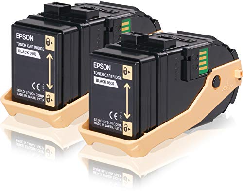 Epson Double Pack - 2-pack - black - original - toner cartridge - for AcuLaser C9300D2TN, C9300D3TNC, C9300DN, C9300DTN, C9300N, C9300TN