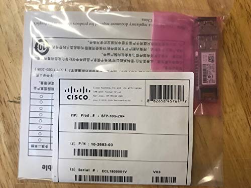 Cisco - SFP+ transceiver module - 10GBase-ZR - LC/PC - up to 80 km - 1550 nm - for Nexus 93180YC-FX, 9372PX-E