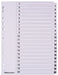 Best Value punched Dividers A4 1-20 Numeric 20 Part White