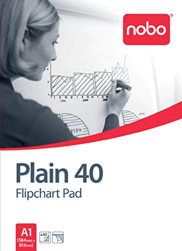 Best Value Nobo Flipchart Pad, A1, Plain, 40 Sheets, 34631165