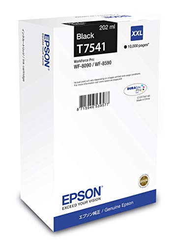 Epson T7541 - 202 ml - XXL size - black - original - ink cartridge - for WorkForce Pro WF-8090, WF-8090 D3TWC, WF-8090DW, WF-8590, WF-8590 D3TWFC, WF-8590DWF