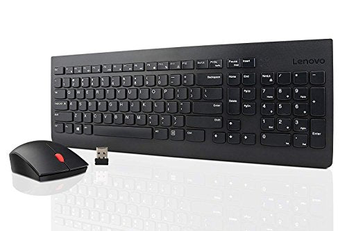 Lenovo Essential Wireless Combo - Keyboard and mouse set - wireless - 2.4 GHz - UK - for 14e Gen 2, IdeaCentre 5 14, ThinkCentre M90s Gen 2, ThinkPad P1 (4th Gen), Yoga AIO 7 27