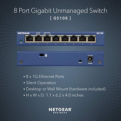 ProSAFE 8-Port Gigabit Unmanaged Desktop Switch