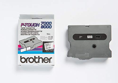 Brother - Black, white - Roll (1.8 cm) 1 roll(s) laminated tape - for P-Touch PT-7000, PT-8000