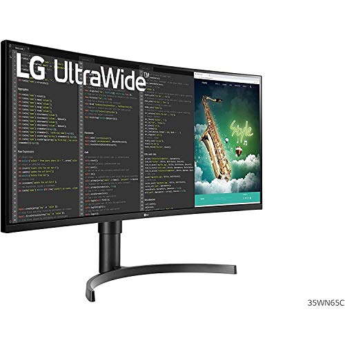 LG 35WN65C-B - LED monitor - curved - 35" - 3440 x 1440 Ultra WQHD @ 100 Hz - VA - 300 cd/m - 2500:1 - HDR10 - 5 ms - 2xHDMI, DisplayPort - speakers - matte black