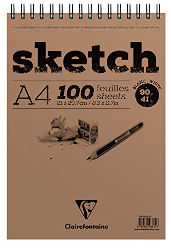 Sketch Wirebnd Pad A4 100sh White (Pack 5) 96604C