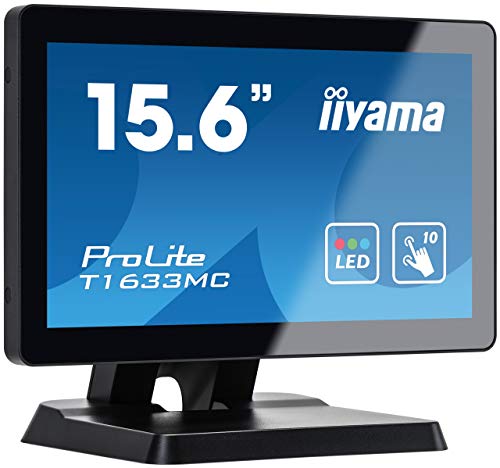 iiyama ProLite T1633MC-B1 - LED monitor - 15.6" - touchscreen - 1366 x 768 @ 60 Hz - TN - 300 cd/m - 500:1 - 8 ms - HDMI, VGA, DisplayPort - black, matte