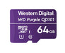 WD Purple SC QD101 WDD064G1P0C - Flash memory card - 64 GB - UHS-I U1 / Class10 - microSDXC UHS-I - purple