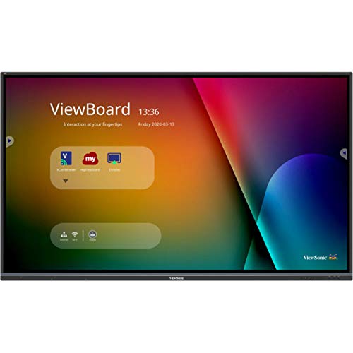 Viewsonic ViewBoard IFP8650-3 - 86" Diagonal Class (85.6" viewable) LED-backlit LCD display - interactive - with optional slot-in PC capability and touchscreen (multi touch) - 4K UHD (2160p) 3840 x 2160 - D-LED Backlight