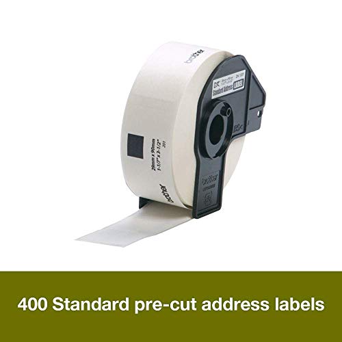 Brother DK-11201 - Black on white - 29 x 90 mm 400 label(s) (1 roll(s) x 400) address labels - for Brother QL-1050, 1060, 500, 550, 560, 570, 580, 600, 650, 700, 710, 720, 820