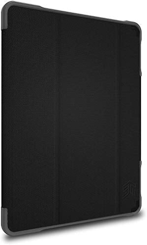 STM Dux Plus Duo 10.2 Inch Apple iPad 7th Generation Folio Tablet Case Black Polycarbonate TPU Magnetic Closure 6.6 Foot Drop Tested Instant On and Of