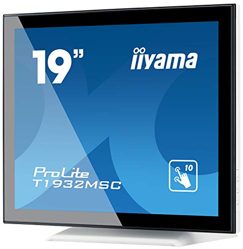 iiyama ProLite T1932MSC-W5AG - LED monitor - 19" - touchscreen - 1280 x 1024 - IPS - 250 cd/m - 1000:1 - 14 ms - HDMI, VGA, DisplayPort - speakers - white