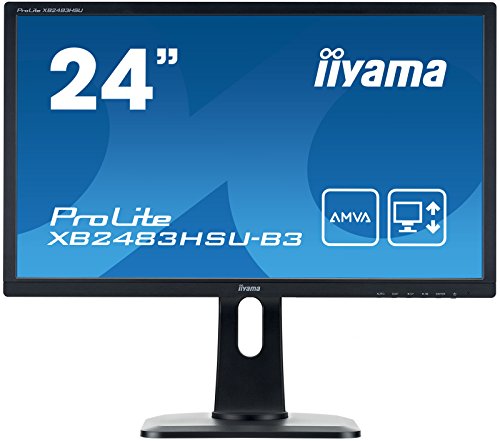 Best Value iiyama XB2483HSU-B3 24" ProLite Height Adjustable AMVA HD LED Monitor with USB - Black