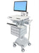 Ergotron StyleView - Cart for LCD display / keyboard / mouse / CPU / notebook / camera / scanner (open architecture) - medical - plastic, aluminium, zinc-plated steel - grey, white, polished aluminium - screen size: up to 24" - output: AC 230 V - 40 Ah - lithium