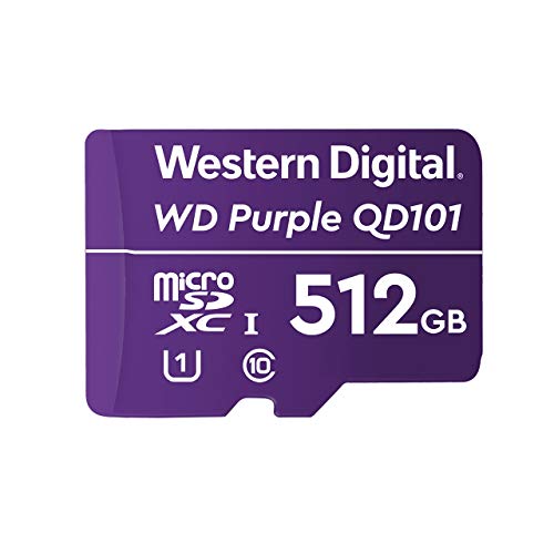 WD Purple SC QD101 WDD512G1P0C - Flash memory card - 512 GB - UHS-I U1 / Class10 - microSDXC UHS-I - purple