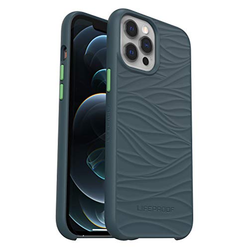 LifeProof WAKE - Back cover for mobile phone - ocean-based recycled plastic - neptune - ultra thin with mellow wave pattern - for Apple iPhone 12 Pro Max