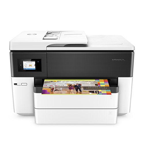 HP Officejet Pro 7740 All-in-One - Multifunction printer - colour - ink-jet - A3/Ledger (297 x 432 mm) (original) - A3 (media) - up to 18 ppm (copying) - up to 22 ppm (printing) - 250 sheets - 33.6 Kbps - USB 2.0, LAN, Wi-Fi(n), USB host