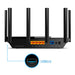 TP-Link Archer AX73 - V1 - wireless router - 4-port switch - GigE - 802.11a/b/g/n/ac/ax - Dual Band