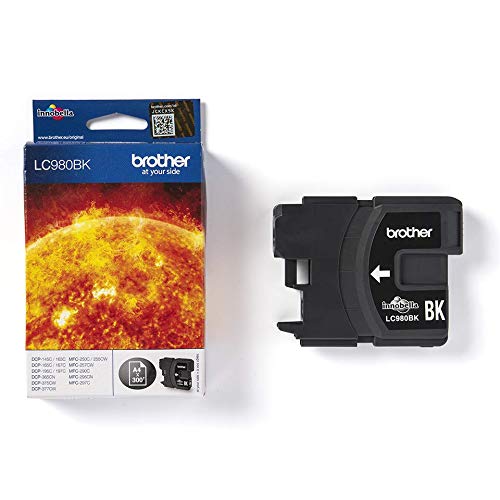 Brother LC980BKBP - Black - original - blister - ink cartridge - for Brother DCP-145, 163, 165, 195, 365, 373, 375, 377, MFC-250, 255, 290, 295, 297