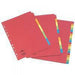 Best Value Concord Bright Subject Dividers Europunched 5-Part A4 Assorted Ref 50699