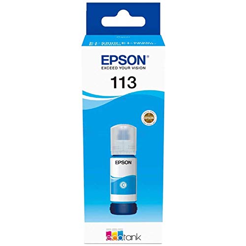 Epson EcoTank 113 - 70 ml - cyan - original - ink refill - for EcoTank ET-16150, 16600, 16650, 5150, 5170, 5800, 5850, 5880, EcoTank Pro ET-5150, 5170