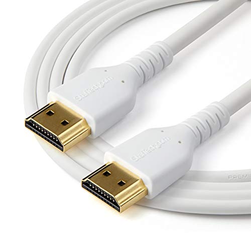 StarTech 1m Premium Certified High Speed 4K 60Hz HDR HDMI 2.0 Cable with Ethernet White