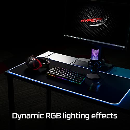 HyperX Pulsefire Mat Gaming - Illuminated mouse pad - with RGB lighting - extra large - black