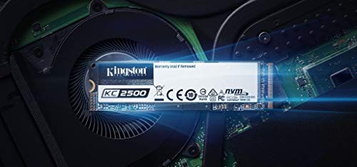 Kingston KC2500 - Solid state drive - encrypted - 250 GB - internal - M.2 2280 - PCI Express 3.0 x4 (NVMe) - 256-bit AES-XTS - Self-Encrypting Drive (SED), TCG Opal Encryption 2.0 -