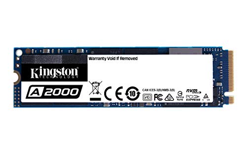 Kingston A2000 - Solid state drive - encrypted - 500 GB - internal - M.2 2280 - PCI Express 3.0 x4 (NVMe) - 256-bit AES